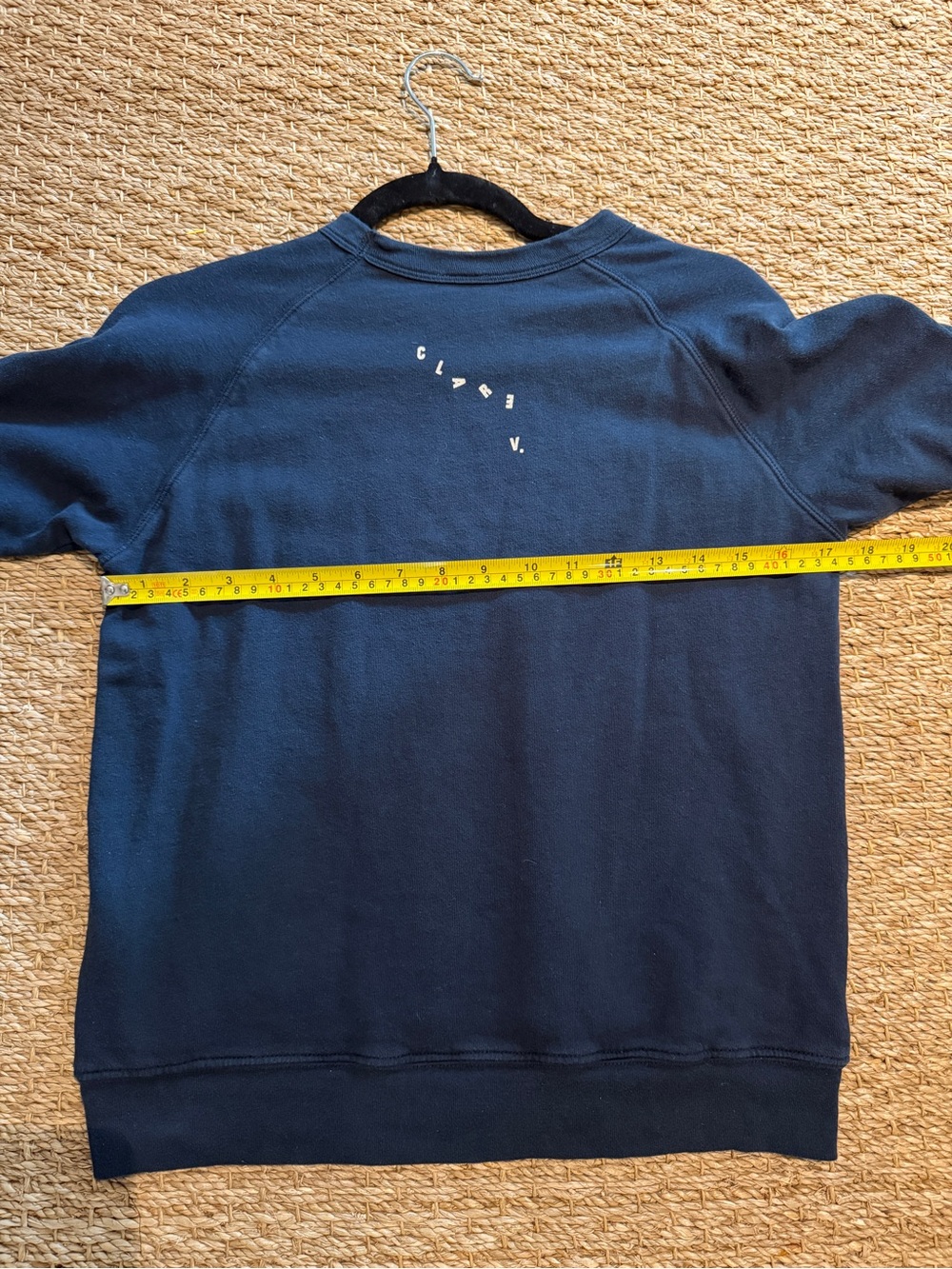 Clare V. Masculin Feminin Navy Sweatshirt Short Sleeve XS - Picture 11 of 11